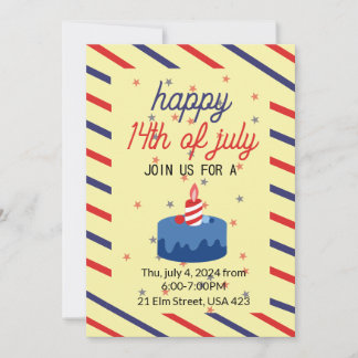 happy independence day,4th Of July Invitation