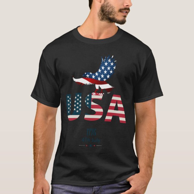 Happy Independence day 4th of July  T-Shirt (Front)