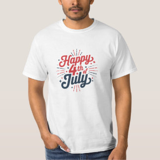Happy Independence Day 4th of July T-shirt Design