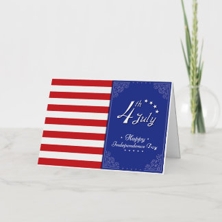 Happy Independence Day America  Foil Greeting Card