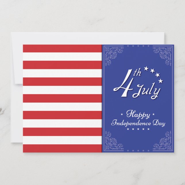 Happy Independence Day America  Holiday Card (Front)