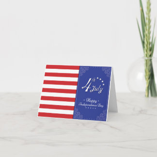 Happy Independence Day America  Thank You Card