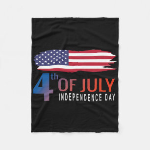 Happy Independence Day American Flag For Men Women Fleece Blanket