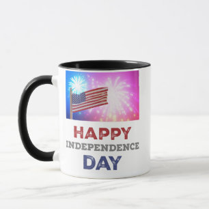 Happy Independence Day Fireworks Mug