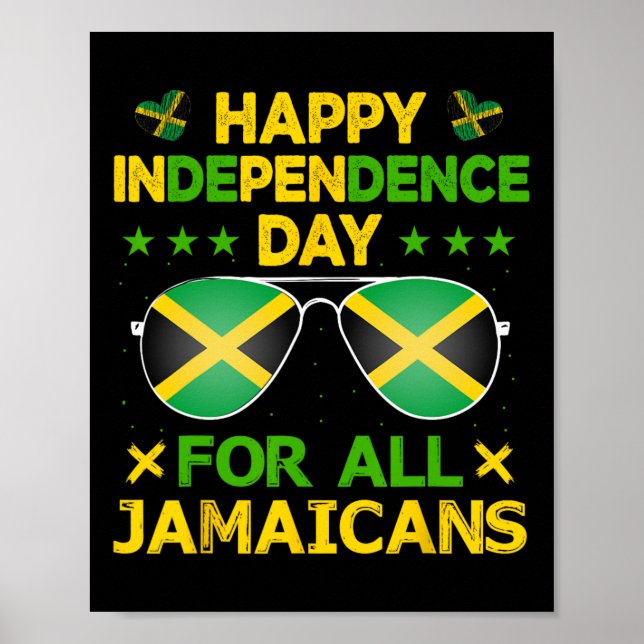 Happy Independence Day For All Jamaicans Sungles  Poster (Front)
