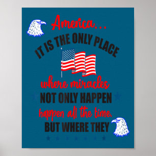 Happy independence day for america poster