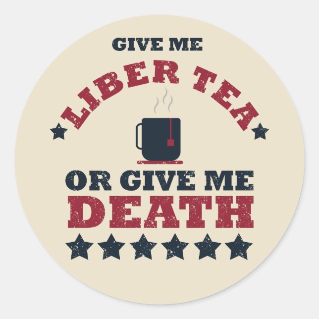 Happy independence day funny 4th of july classic round sticker (Front)