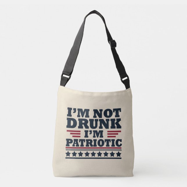 Happy independence day funny 4th of july crossbody bag (Front)
