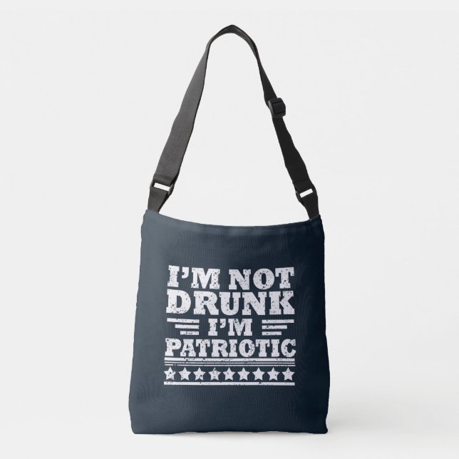 Happy independence day funny 4th of july crossbody bag (Front)