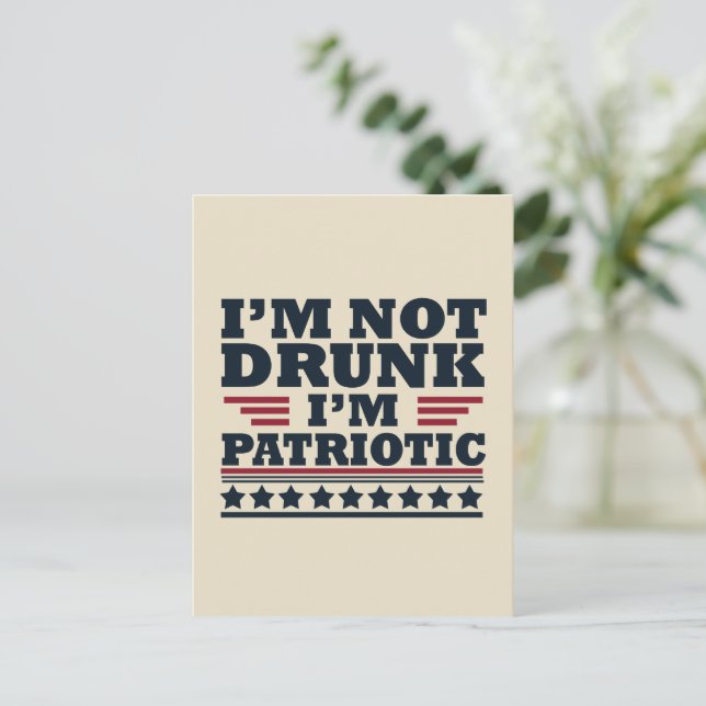 Happy independence day funny 4th of july postcard (Standing Front)