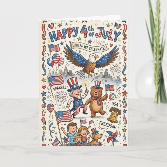 Happy Independence day greeting card (Front)