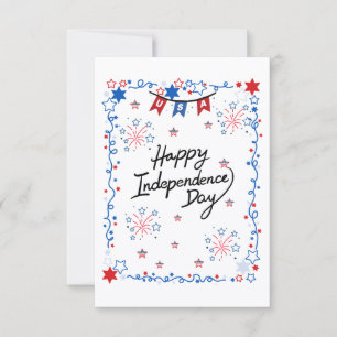 Happy Independence Day Greeting Card USA 4th July