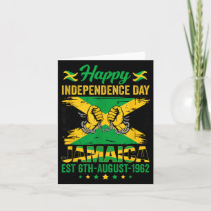 Happy Independence Day Jamaica 1962 Jamaican Men W Card
