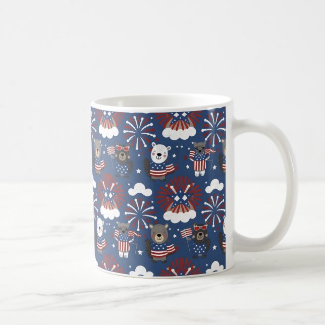 Happy Independence Day & July 4 Gift Idea Coffee Mug (Right)