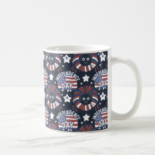 Happy Independence Day & July 4 Gift Idea Coffee Mug (Right)