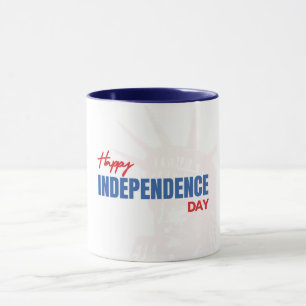 Happy Independence Day Liberty Silhouette  Mug