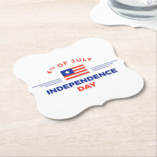 Happy Independence Day Paper Coaster