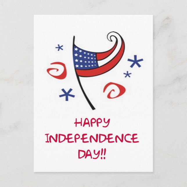 Happy Independence Day Postcard (Front)