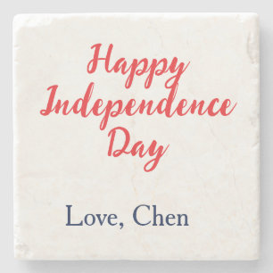 happy independence day red blue labour american si stone coaster