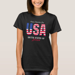 Happy Independence Day Usa  Vintage Retro American T-Shirt