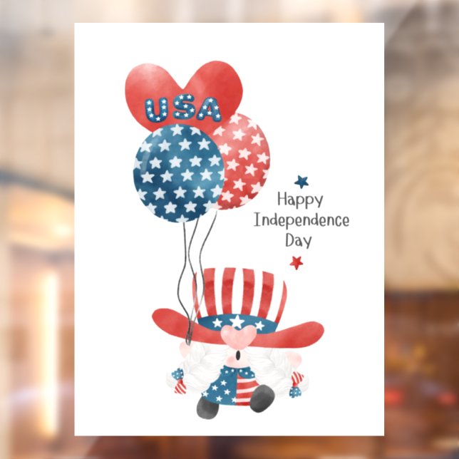 Happy Independence Day Window Cling (Sheet 2)