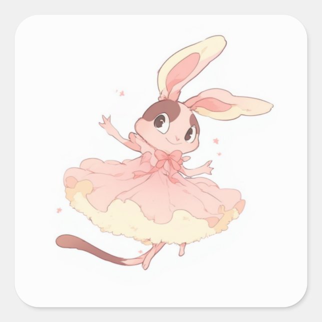 Happy Inspired Design Square Sticker (Front)