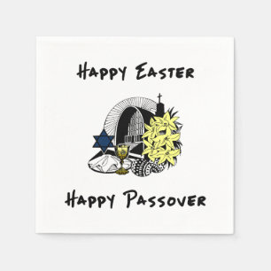 Happy Interfaith Easter and Passover Napkin