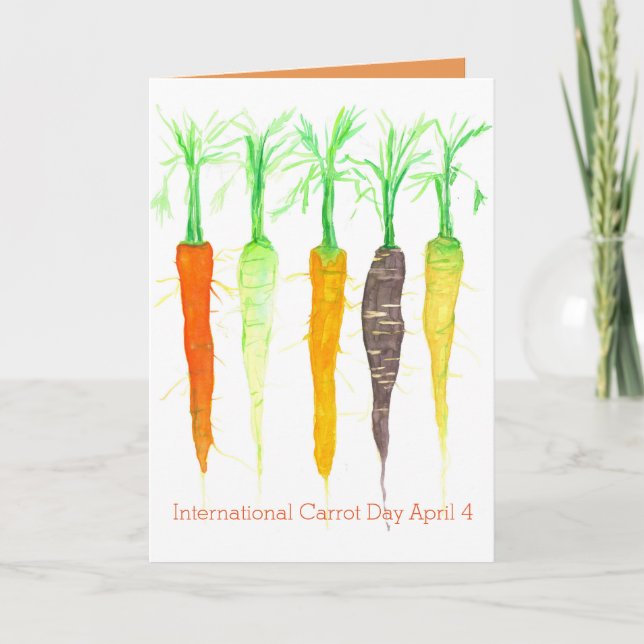 Happy International Carrot Day April 4 Card (Front)