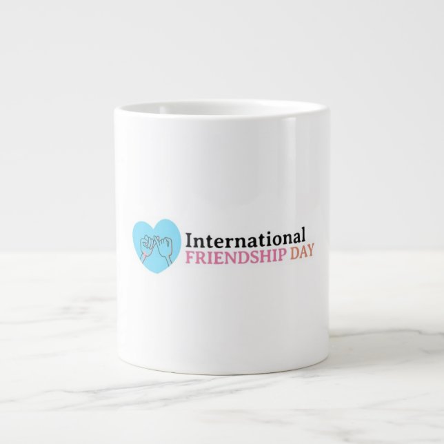 Happy International Friendship Day Large Coffee Mug (Front)