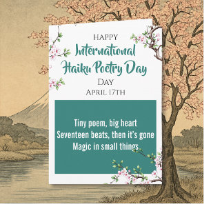 Happy International Haiku Day! April 17th Card