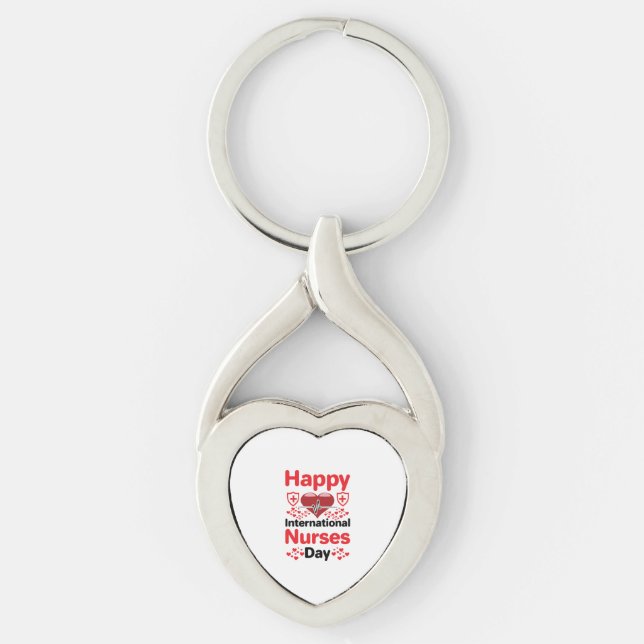happy international nurses day keychain (Front)
