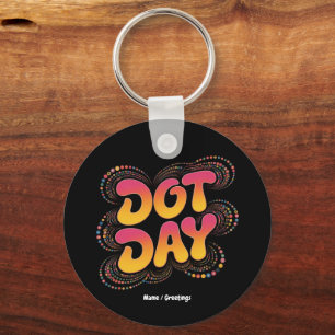 Happy International Polka Dot Day Women Girls Kids Keychain