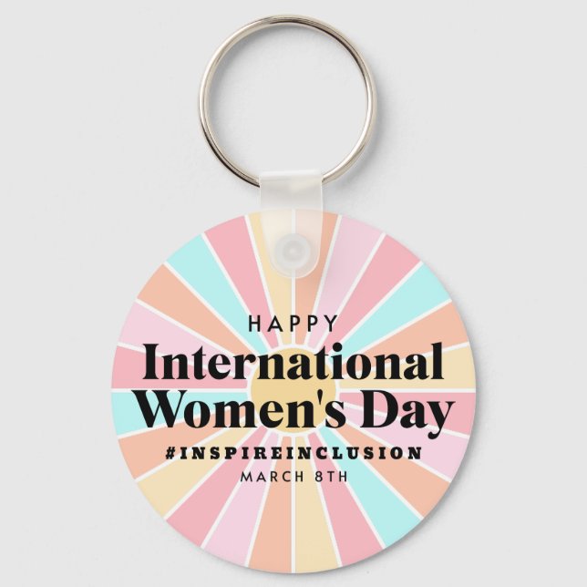 Happy International Women's Day | March 8th Keychain (Front)