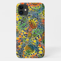 Happy iPhone Acrylic Hand Painted Circles Modern