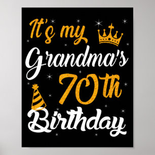 Happy Its My Grandmas 70th Birthday 1955 70 Years Poster