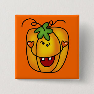 Happy Jack O Lantern Tshirts and Gifts 2 Inch Square Button