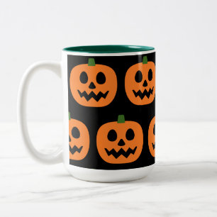 Happy Jack-O-Lantern Two-Tone Coffee Mug