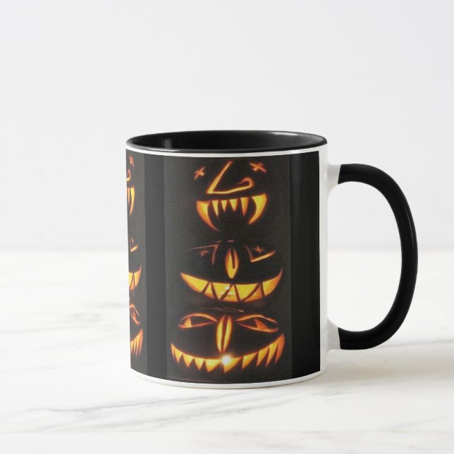 Happy Jack o'Lantern Faces Mug (Right)