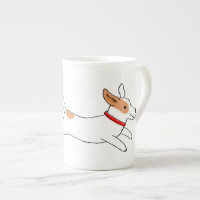 Happy Jack Russell Terrier Cartoon Dog Running