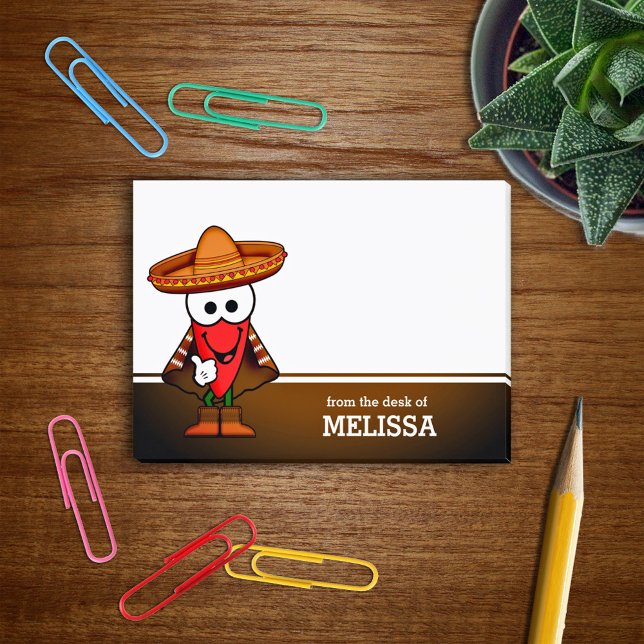 Happy Jalapeno Pepper Personalized Post-it Notes (Creator Uploaded)