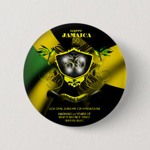 Happy Jamaica 50 Button