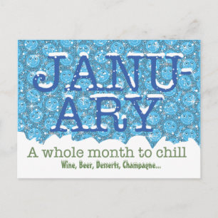HAPPY JANUARY MONTH  by Slipperywindow Postcard