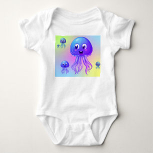 happy Jellyfish Baby Bodysuit