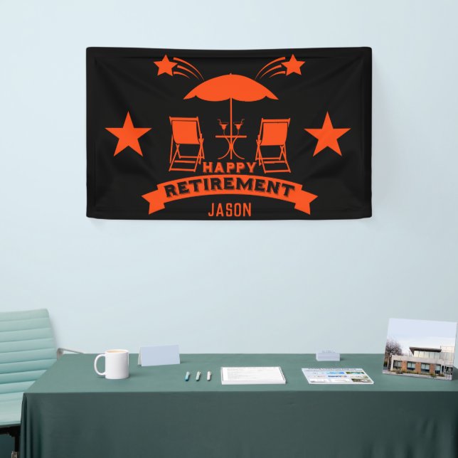 Happy Job Retirement Banner (Tradeshow)