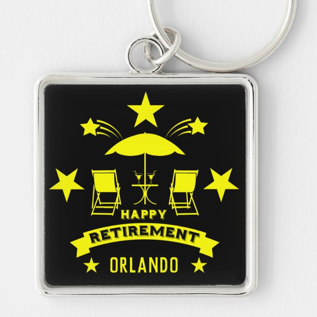 Happy Job Retirement Keychain (Front)