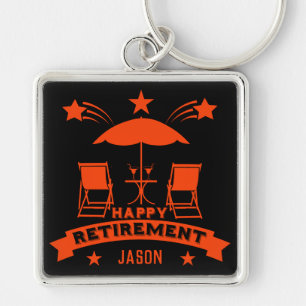 Happy Job Retirement Keychain