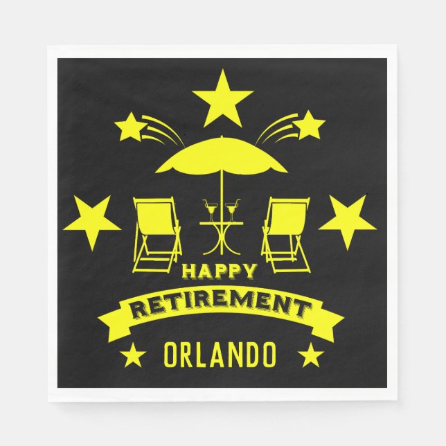Happy Job Retirement Napkin (Front)