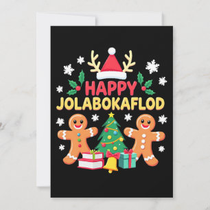 Happy Jolabokaflod Family Celebration Gift Holiday Card