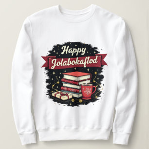 Happy Jolabokaflod Giftholida Invitation Sweatshirt