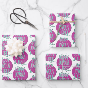 Happy Joyous & Free Recovery Slogan Wrapping Paper Sheet